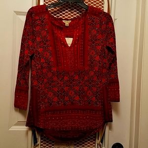 Lucky Brand Multi-Block Floral Shirt